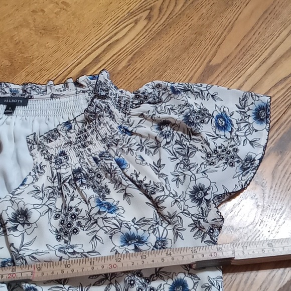 TALBOTS Womens SMALL Dress FLORAL LONG Used Preowned Cocktail Party Flowers - Picture 5 of 7